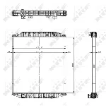Hladnjak, hlađenje motora NRF NRF 519567 IC-D2451D