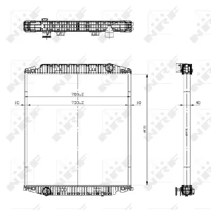 Hladnjak, hlađenje motora NRF NRF 519567 IC-D2451D