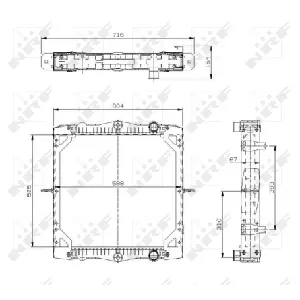 Hladnjak, hlađenje motora NRF NRF 519569 IC-C3FF0F