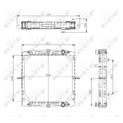 Hladnjak, hlađenje motora NRF NRF 519569 IC-C3FF0F