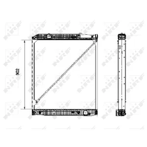 Hladnjak, hlađenje motora NRF NRF 519576 IC-C3FF10
