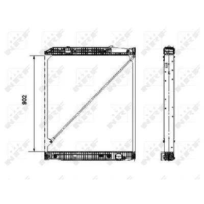 Hladnjak, hlađenje motora NRF NRF 519576 IC-C3FF10