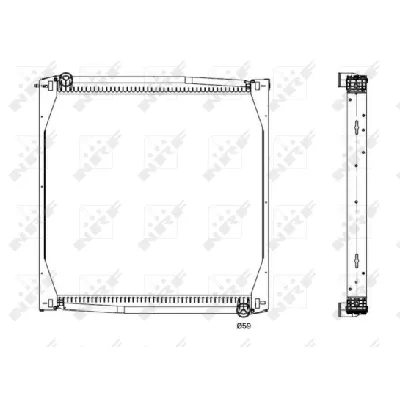 Hladnjak, hlađenje motora NRF NRF 519587 IC-B3A5BB