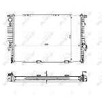 Hladnjak, hlađenje motora NRF NRF 519588 IC-AE5AE1