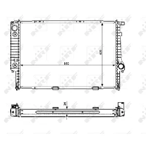 Hladnjak, hlađenje motora NRF NRF 519588 IC-AE5AE1