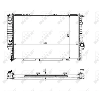 Hladnjak, hlađenje motora NRF NRF 519588 IC-AE5AE1
