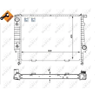 Hladnjak, hlađenje motora NRF NRF 519589 IC-AE5AE2