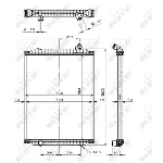 Hladnjak, hlađenje motora NRF NRF 519700 IC-C222CD
