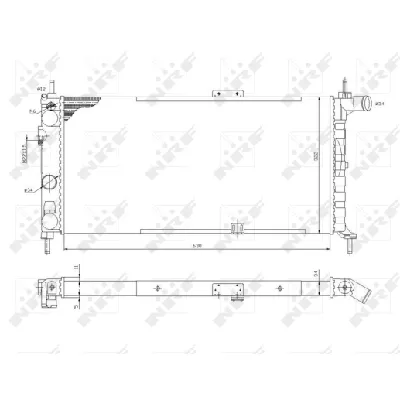 Hladnjak, hlađenje motora NRF NRF 52019 IC-AE5670