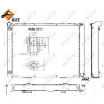 Hladnjak, hlađenje motora NRF NRF 52023 IC-AE5672