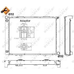 Hladnjak, hlađenje motora NRF NRF 52023 IC-AE5672
