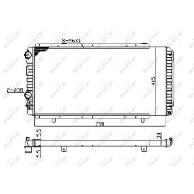 Hladnjak, hlađenje motora NRF NRF 52062A IC-D8181D