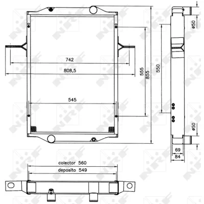 Hladnjak, hlađenje motora NRF NRF 52083 IC-BA1439