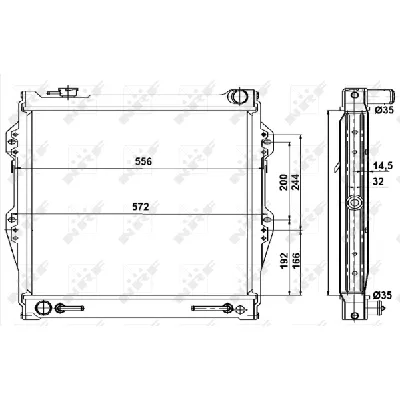 Hladnjak, hlađenje motora NRF NRF 52091 IC-C2FF40