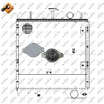 Hladnjak, hlađenje motora NRF NRF 52104 IC-C3B612