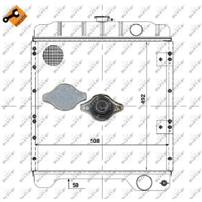 Hladnjak, hlađenje motora NRF NRF 52104 IC-C3B612