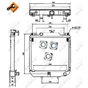 Hladnjak, hlađenje motora NRF NRF 52110 IC-C3C9E0