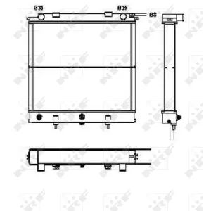 Hladnjak, hlađenje motora NRF NRF 52129 IC-AE568F