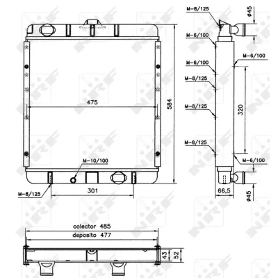Hladnjak, hlađenje motora NRF NRF 52137 IC-C3FEA0