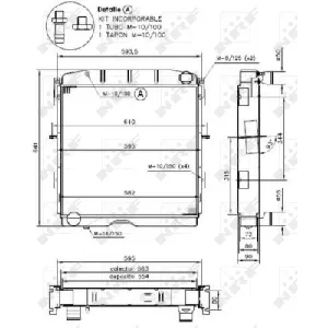 Hladnjak, hlađenje motora NRF NRF 52139 IC-AE5691