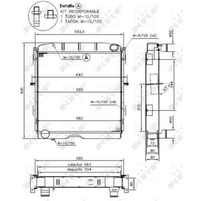 Hladnjak, hlađenje motora NRF NRF 52139 IC-AE5691