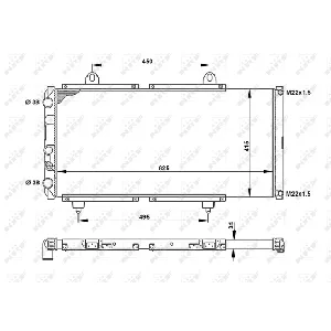 Hladnjak, hlađenje motora NRF NRF 52152 IC-AE5696
