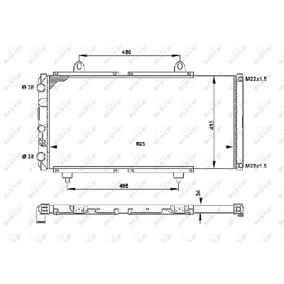 Hladnjak, hlađenje motora NRF NRF 52152 IC-AE5696