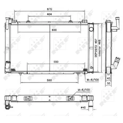 Hladnjak, hlađenje motora NRF NRF 52154 IC-AE5697