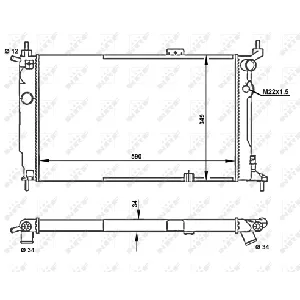 Hladnjak, hlađenje motora NRF NRF 52204 IC-AE569A