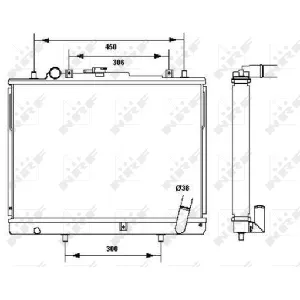 Hladnjak, hlađenje motora NRF NRF 52233 IC-AE56A4