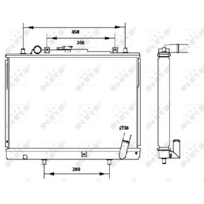 Hladnjak, hlađenje motora NRF NRF 52233 IC-AE56A4