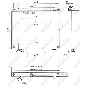 Hladnjak, hlađenje motora NRF NRF 52238 IC-AE56A8