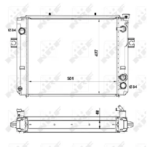 Hladnjak, hlađenje motora NRF NRF 52278A IC-CFC28A