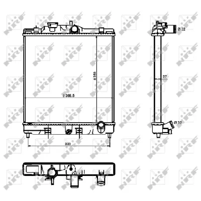 Hladnjak, hlađenje motora NRF NRF 526356 IC-AE5AEE