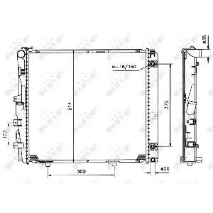 Hladnjak, hlađenje motora NRF NRF 526573 IC-AE5AF1