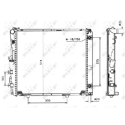 Hladnjak, hlađenje motora NRF NRF 526573 IC-AE5AF1