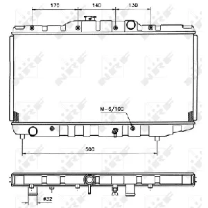 Hladnjak, hlađenje motora NRF NRF 526711 IC-AE5AF6