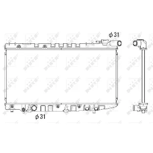 Hladnjak, hlađenje motora NRF NRF 526712 IC-AE5AF7