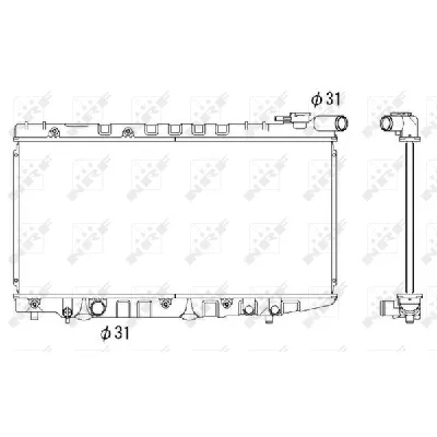 Hladnjak, hlađenje motora NRF NRF 526712 IC-AE5AF7