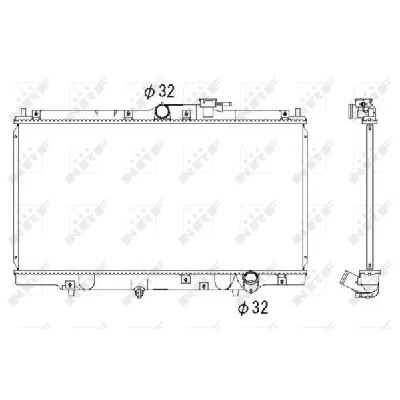 Hladnjak, hlađenje motora NRF NRF 526717 IC-AE5AF8