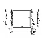Hladnjak, hlađenje motora NRF NRF 529513 IC-AE5B02