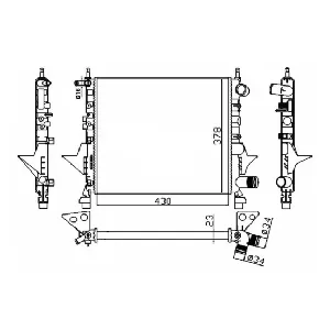 Hladnjak, hlađenje motora NRF NRF 529513 IC-AE5B02