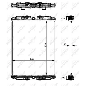 Hladnjak, hlađenje motora NRF NRF 529551 IC-B06B75