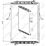 Hladnjak, hlađenje motora NRF NRF 529564 IC-D24512