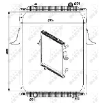 Hladnjak, hlađenje motora NRF NRF 529700 IC-D24528