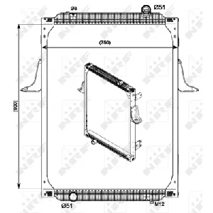 Hladnjak, hlađenje motora NRF NRF 529700 IC-D24528