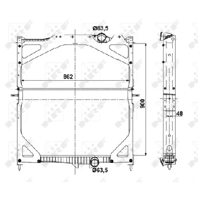 Hladnjak, hlađenje motora NRF NRF 529702 IC-B3A5CA