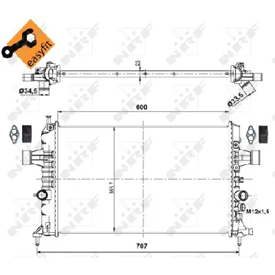 Hladnjak, hlađenje motora NRF NRF 53000 IC-BFFCAE