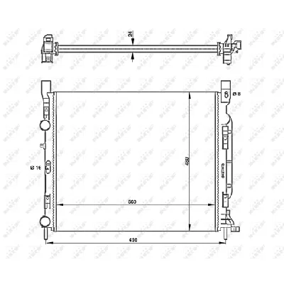 Hladnjak, hlađenje motora NRF NRF 53002 IC-BFFCB0