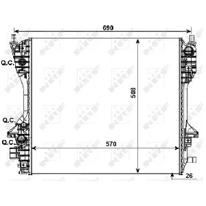 Hladnjak, hlađenje motora NRF NRF 53012 IC-BFFCB9